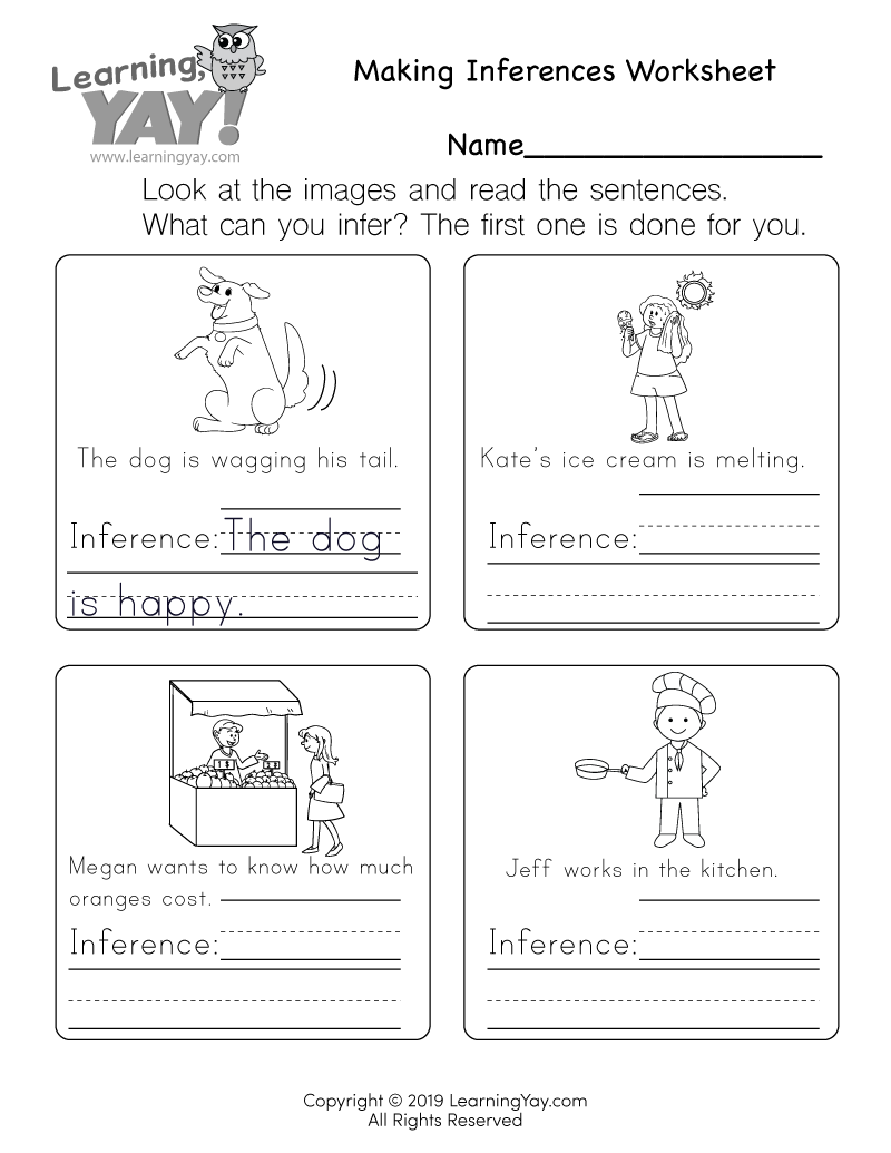 Making Inferences Worksheet