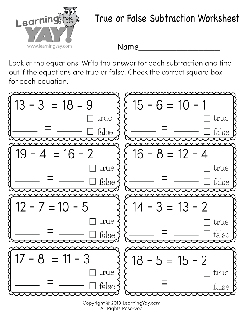 1st Grade Comparing Numbers Sentences True Or False Worksheets