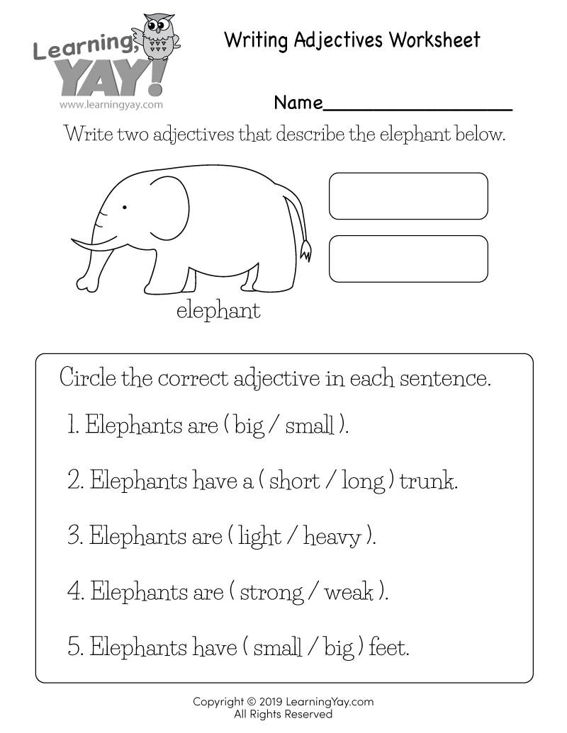 ADJETIVES (Big,Small, Long, Short) worksheet