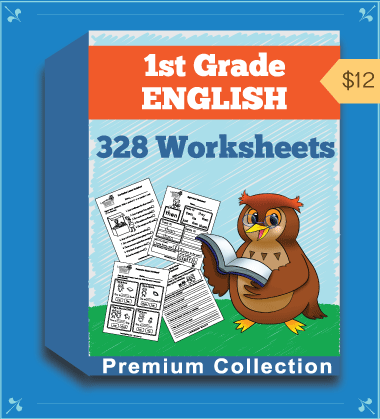 1st Grade English and Math Worksheets Pack (Common Core Aligned)
